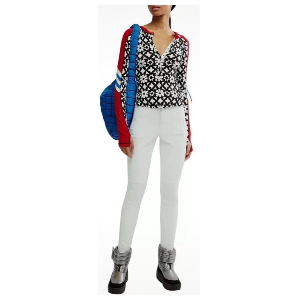 FP Movement by Free People Kick Off Printed Layer Top Black Red White Graphic L - Picture 9 of 16